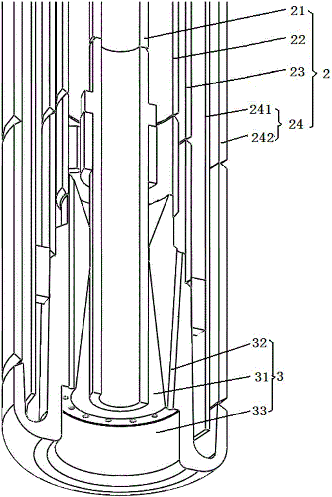 Non-contact electric-arc-furnace continuous temperature measuring gun structure