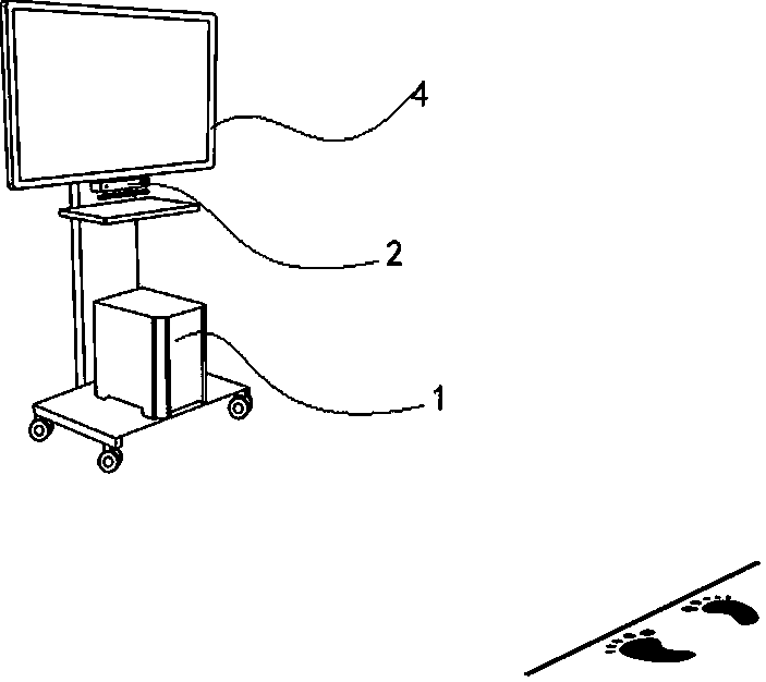 Evaluation training system applied to rehabilitation therapy and used for compensating safety joint movement degree