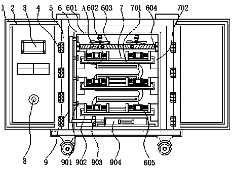 Storing device used for super heat conductivity high polymer materials and capable of reducing water vapor