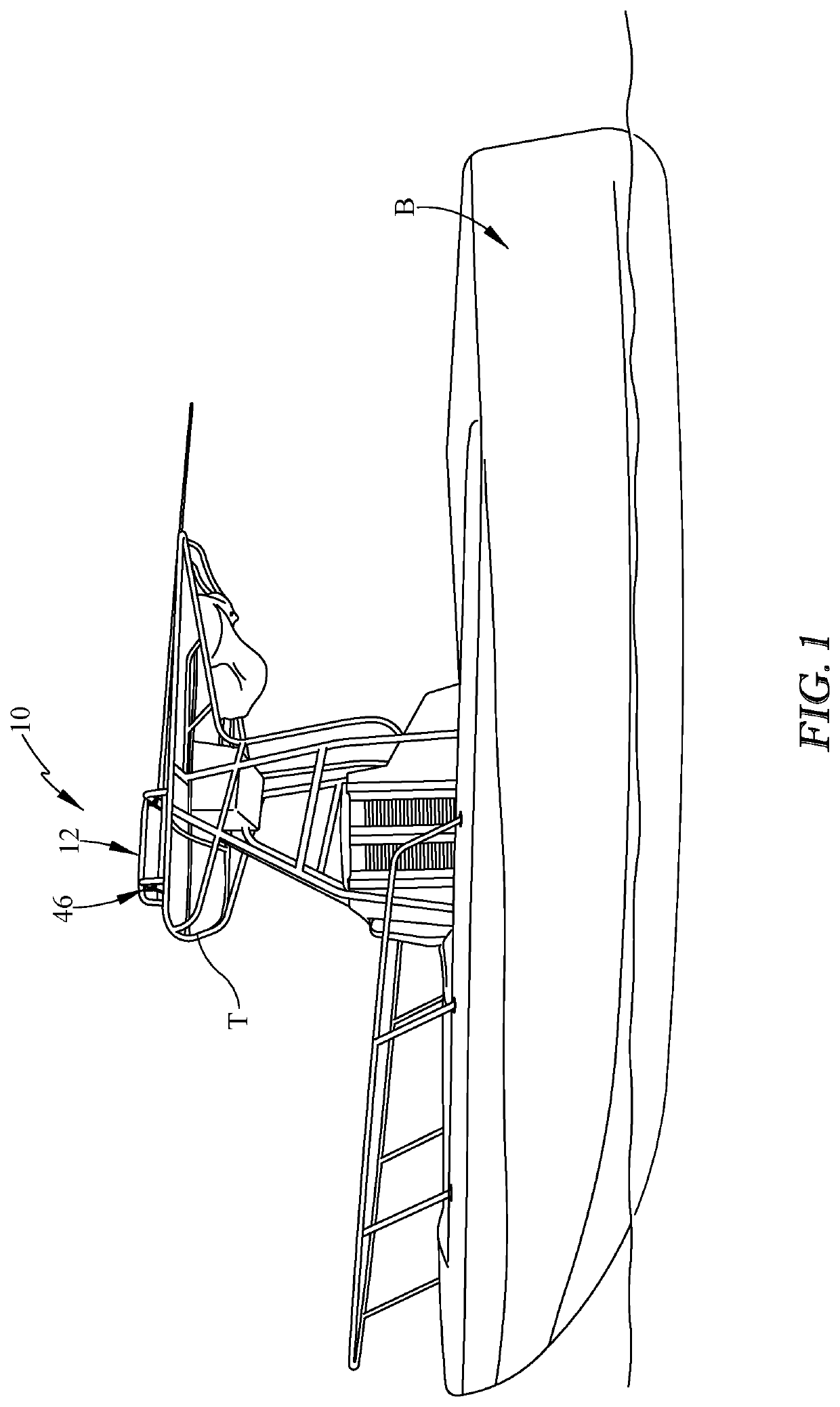 Universal sized accessory platform mount attachable to a boat's t-top