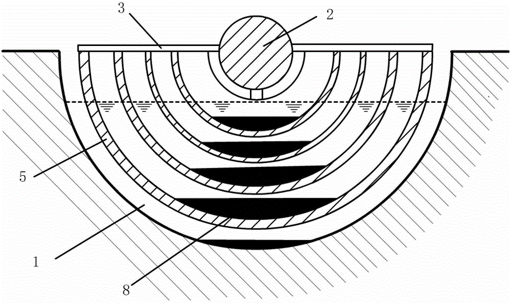 Eccentric-type arc-shaped movable slant board