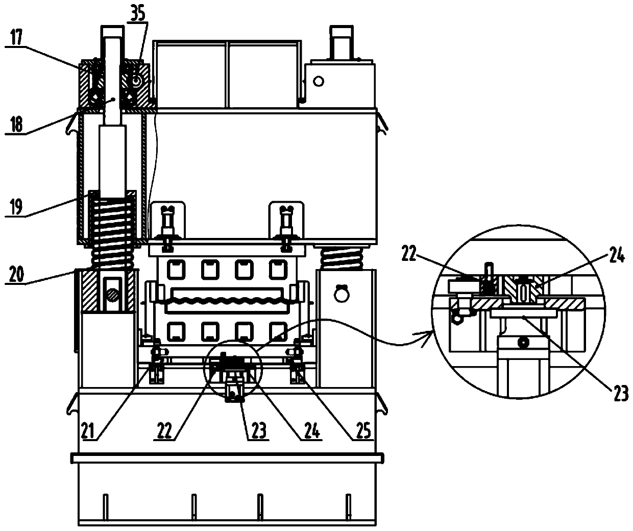 Quick roll changing leveling machine