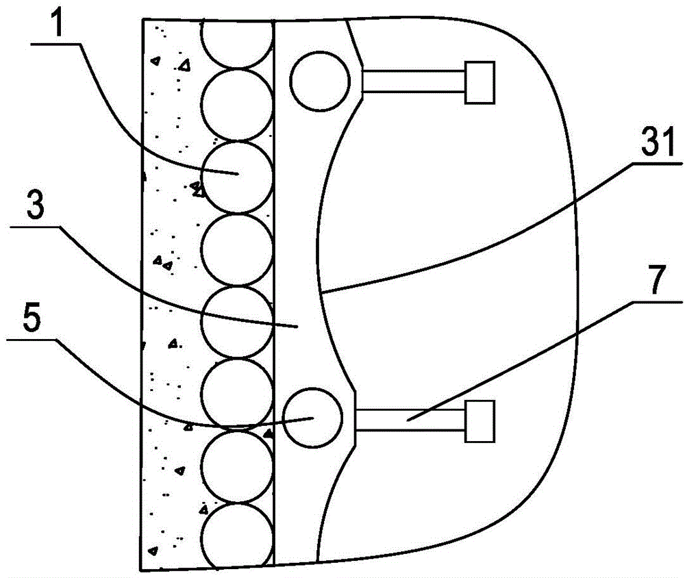 Supporting system reinforcement structure after foundation pit deepening