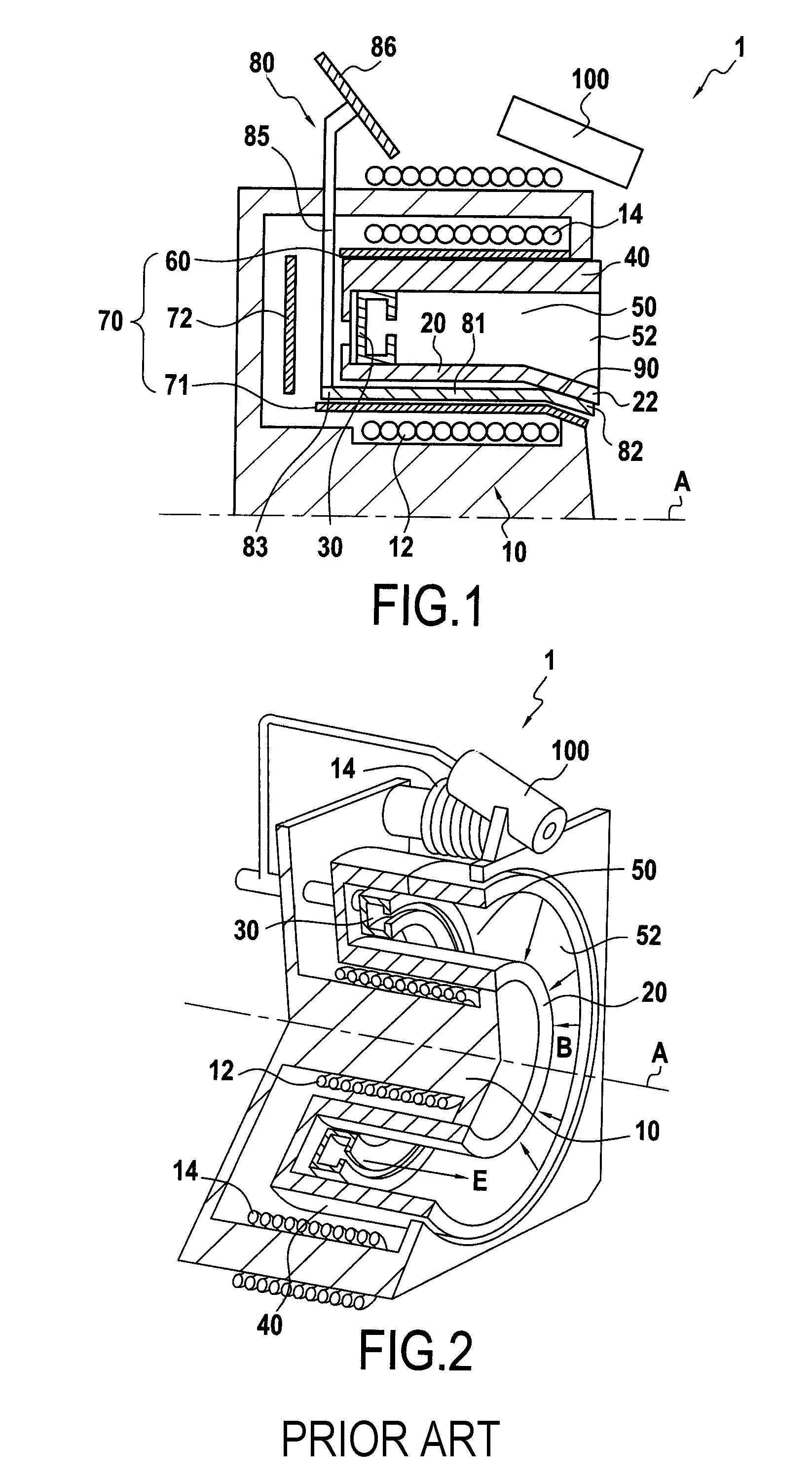 Hall effect thruster with cooling of the internal ceramic