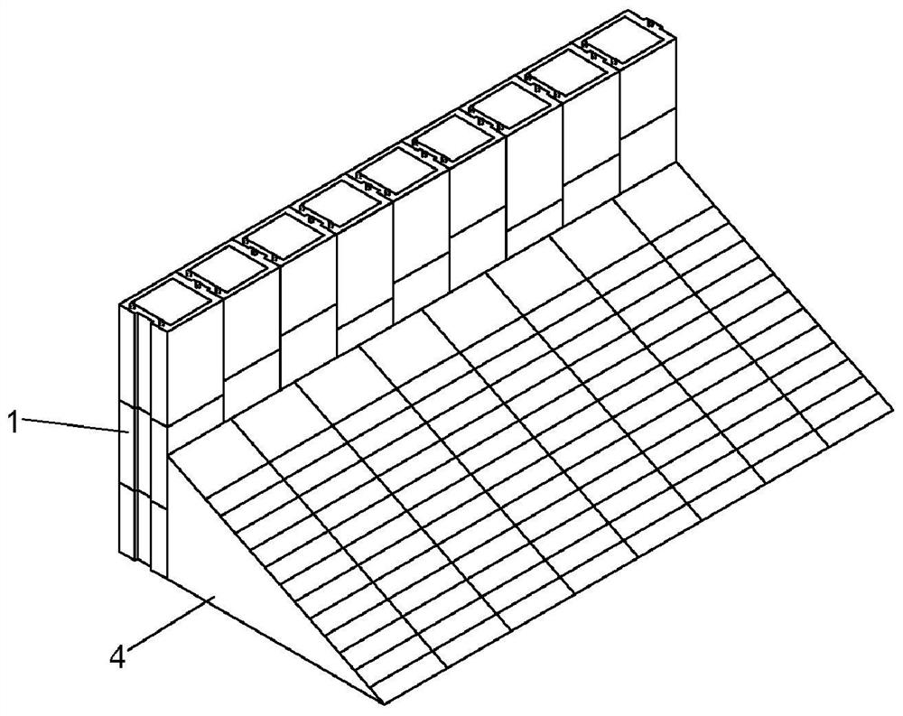 Protective device for preventing coastal erosion and construction process of protective device