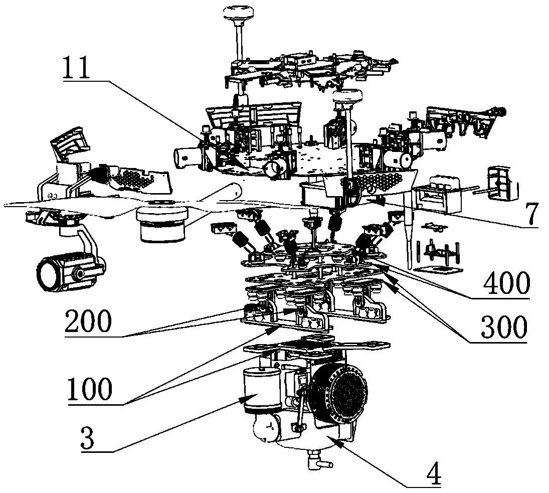 Compact-type multi-rotor fuel-electric hybrid unmanned aerial vehicle