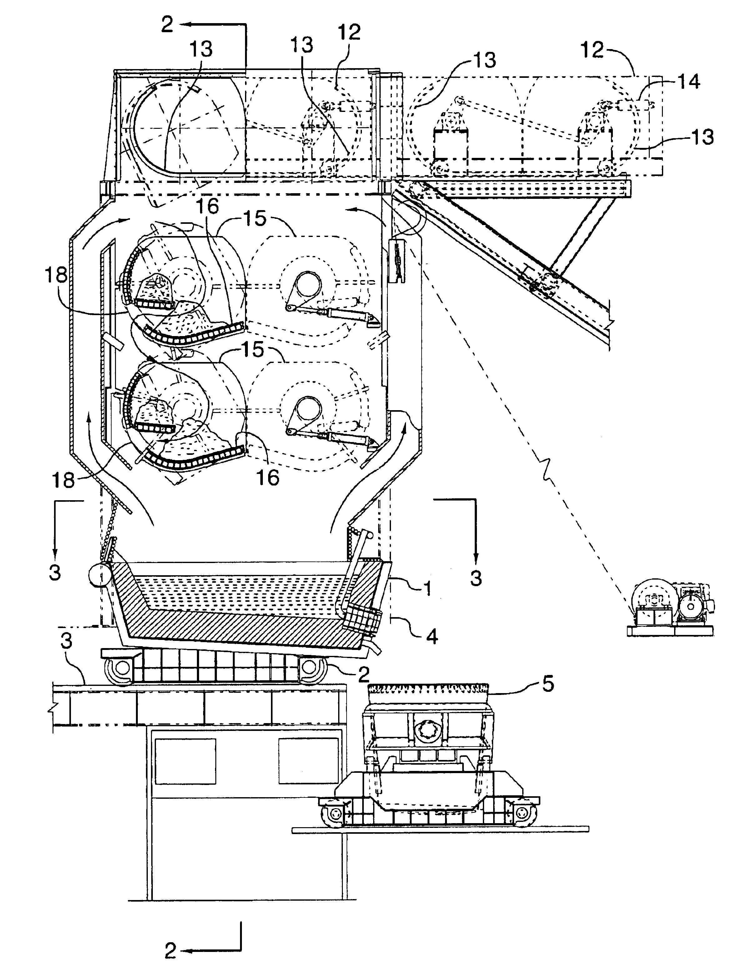 Metallurgical furnace with scrap metal preheater and dispenser