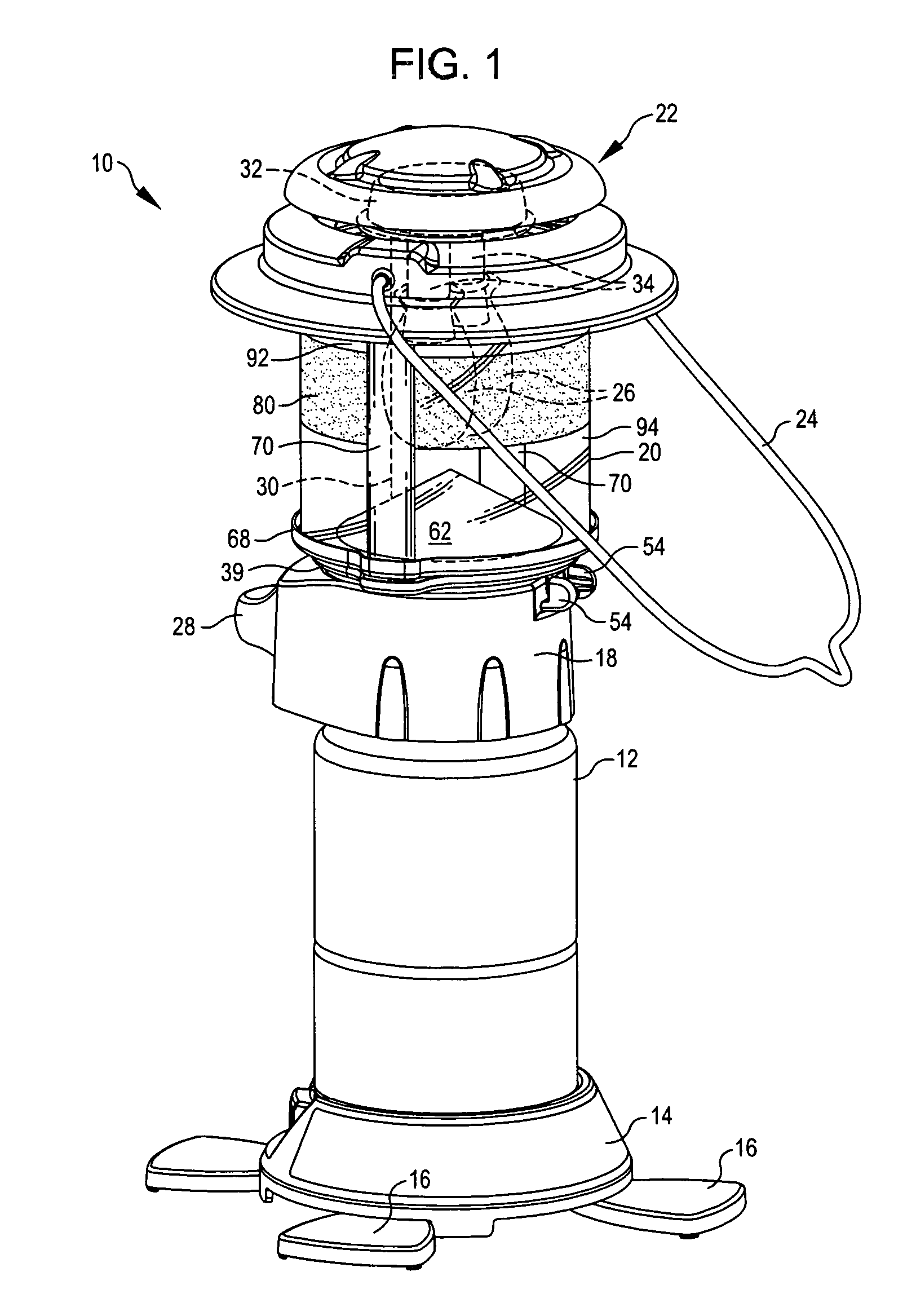 Sliding globe assembly for lantern