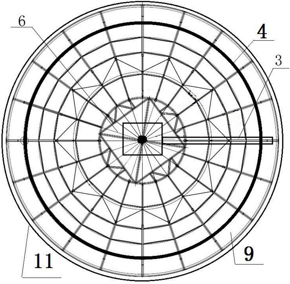 Rotating type concrete distribution device applied to sliding formwork