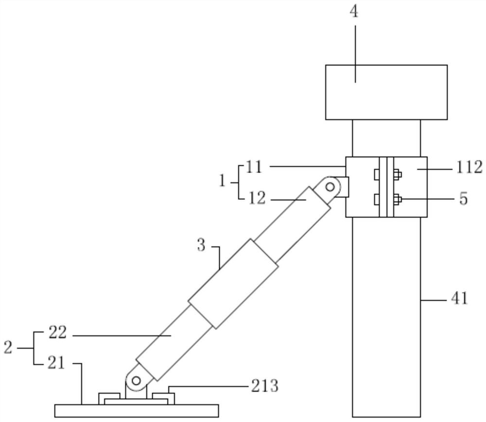 Assembly type handrail supporting rod structure