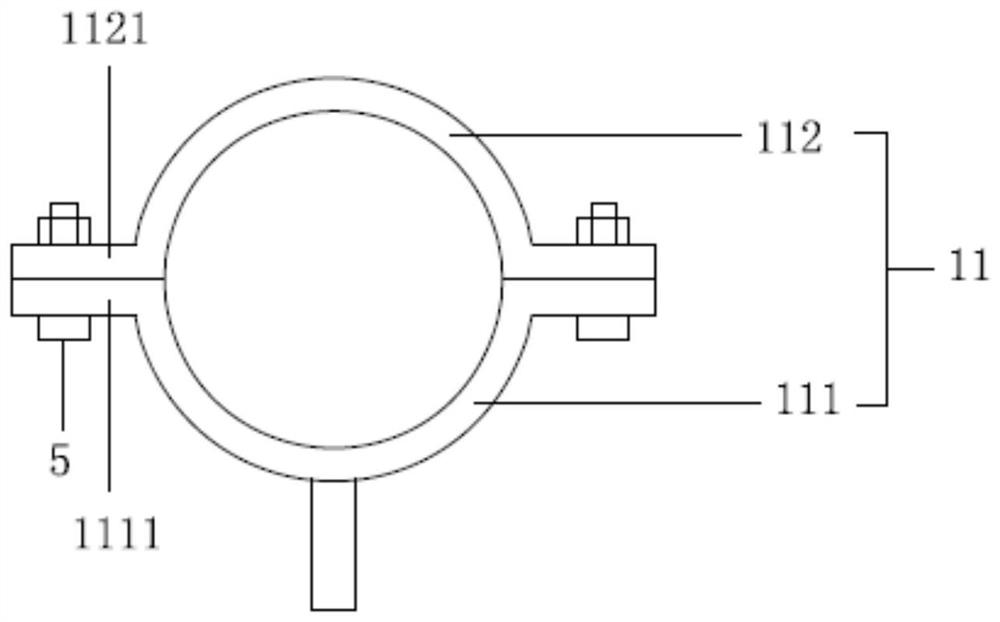 Assembly type handrail supporting rod structure