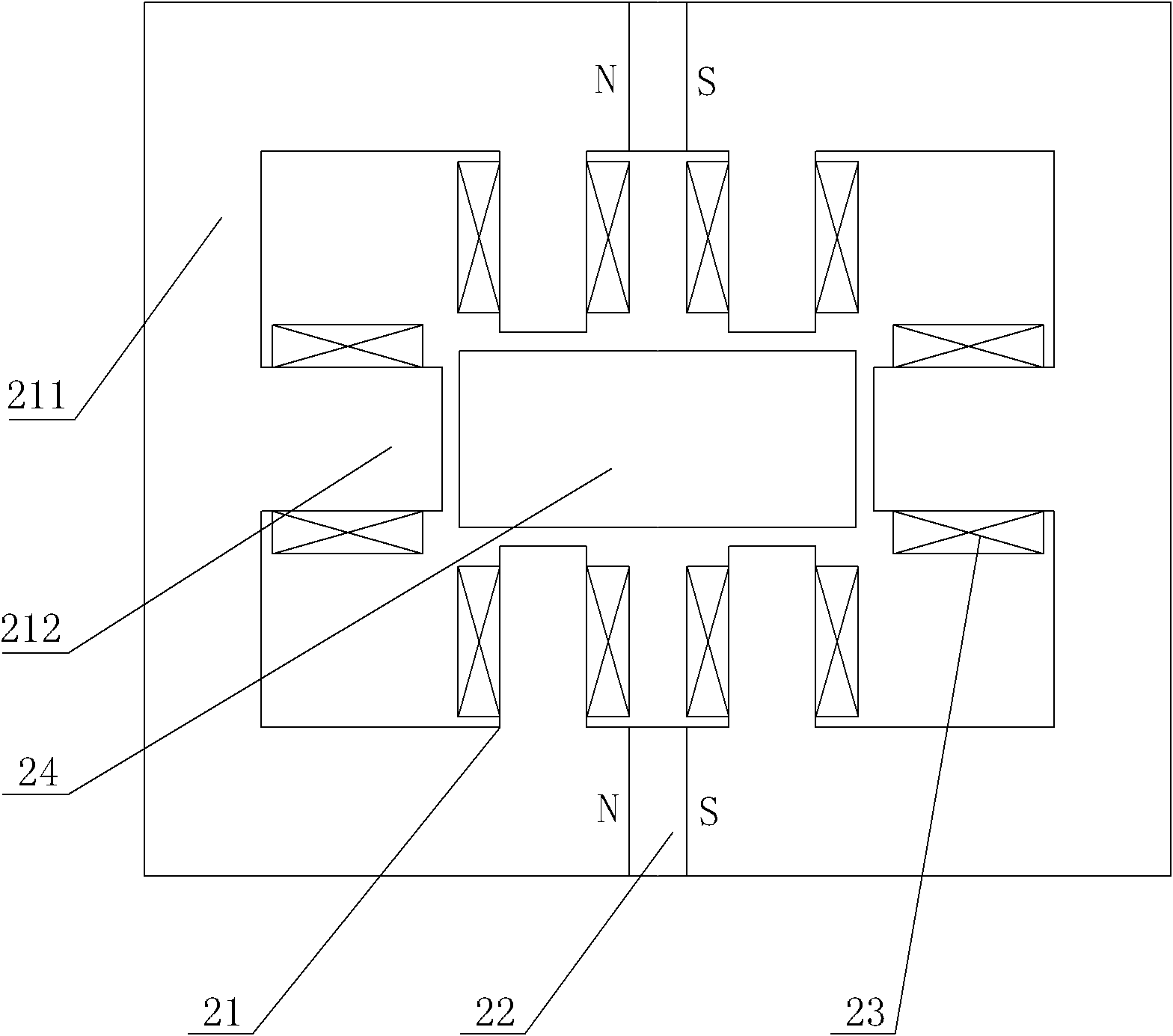 Magnetic levitation linear guide rail of differential parallel magnetic circuit structure