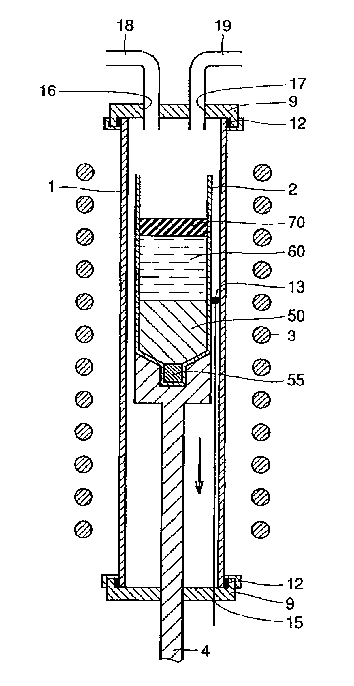 Large size semiconductor crystal with low dislocation density