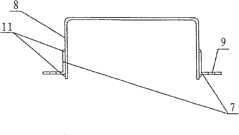 Anchor-ear node plate and construction method of ceiling joist