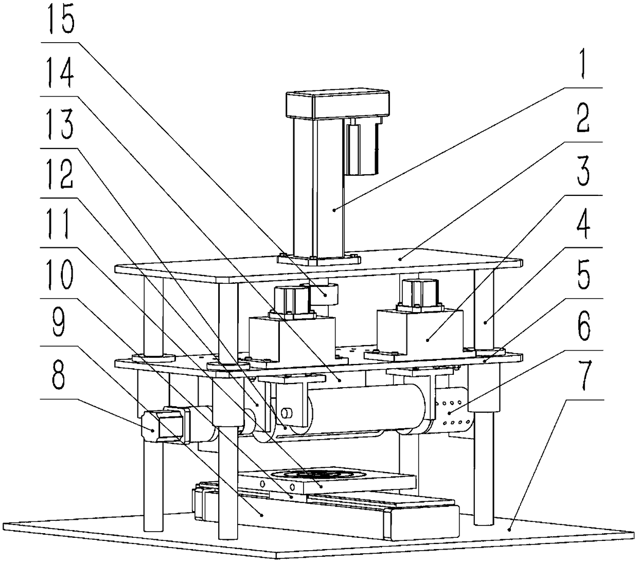 Device for manufacturing large-are micro-nanostructures in batches and working method of device