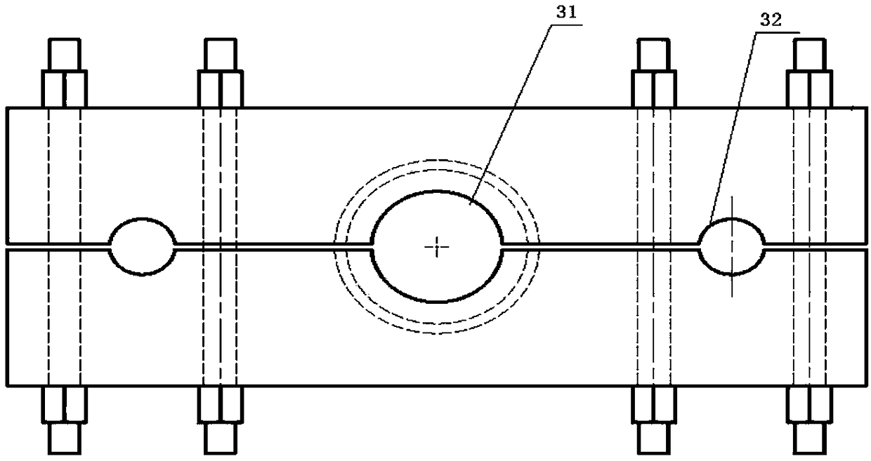 Tooling device for tensioning steel anchor box inhaul cable and tensioning method thereof