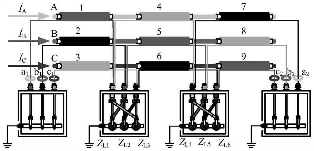 High-voltage cable induction parameter estimation method and system and readable storage medium