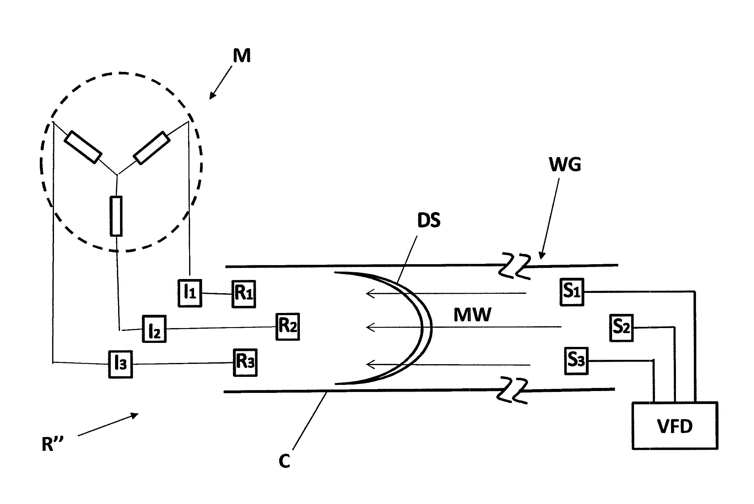 Power supply system and method for a movable vehicle within a structure