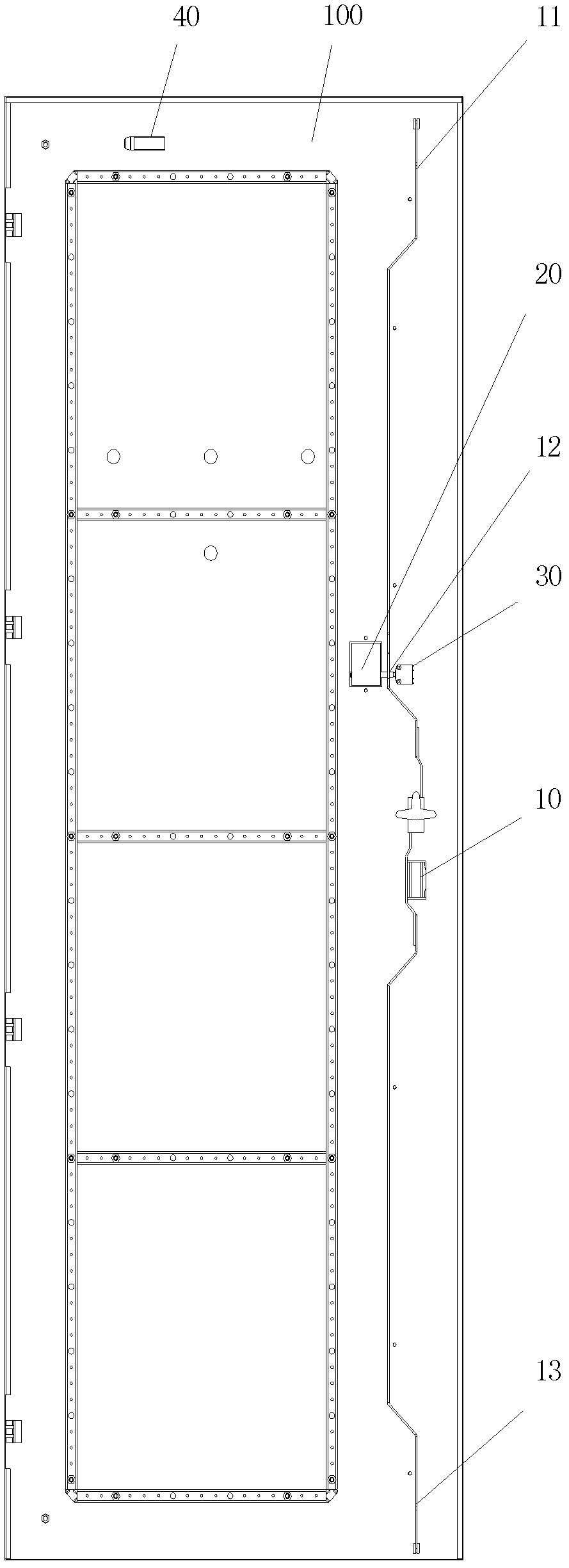 Cabinet type device door lock system and control method thereof