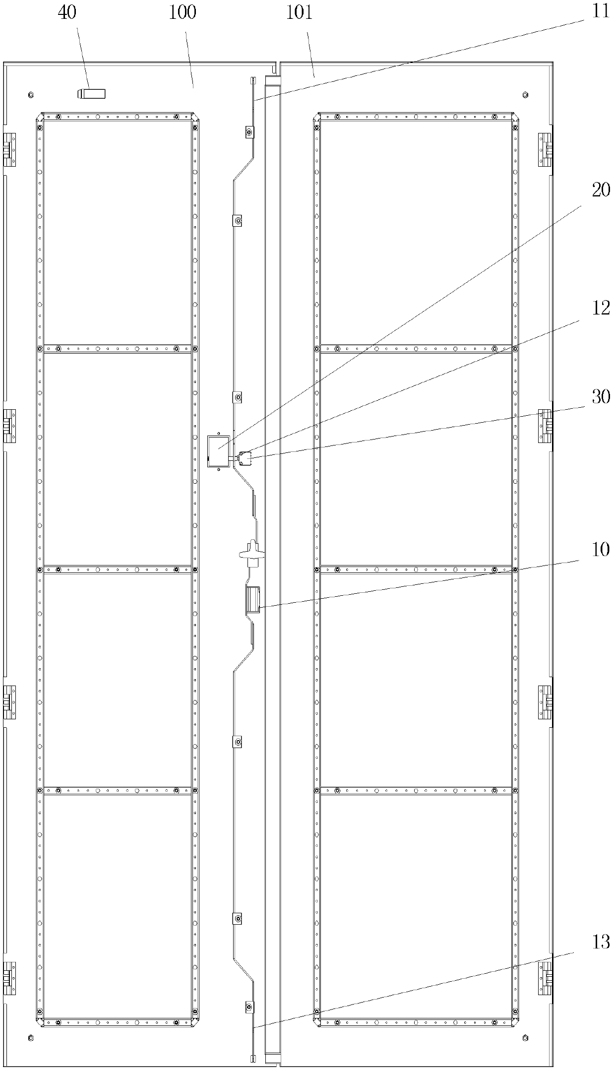 Cabinet type device door lock system and control method thereof