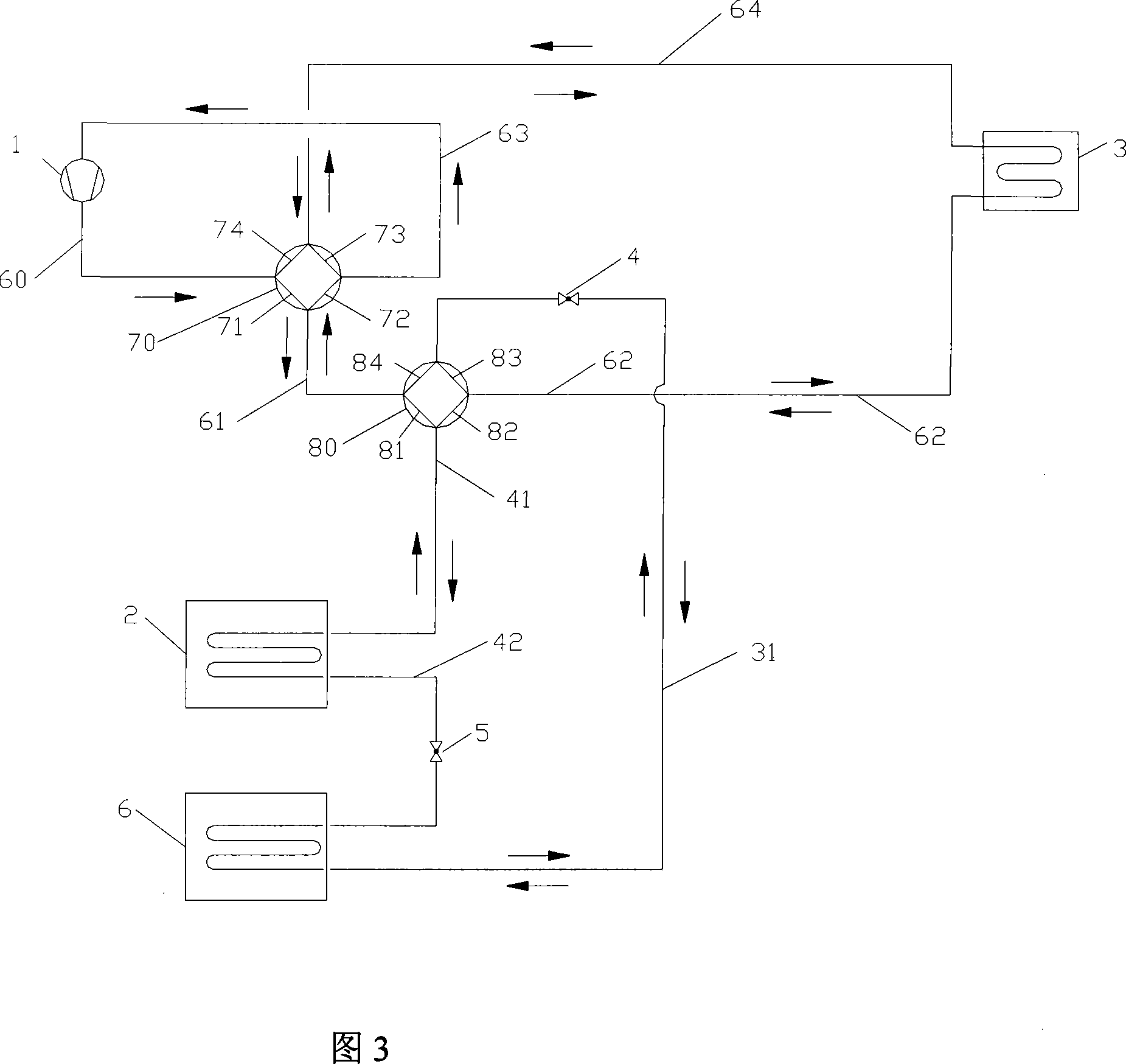 Winter, summer bi service heat pump apparatus of air source