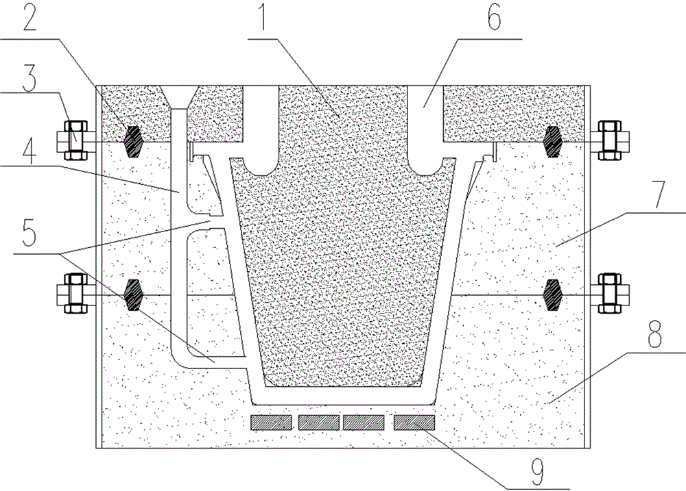 Large-scale casting device for aluminum-water utensil