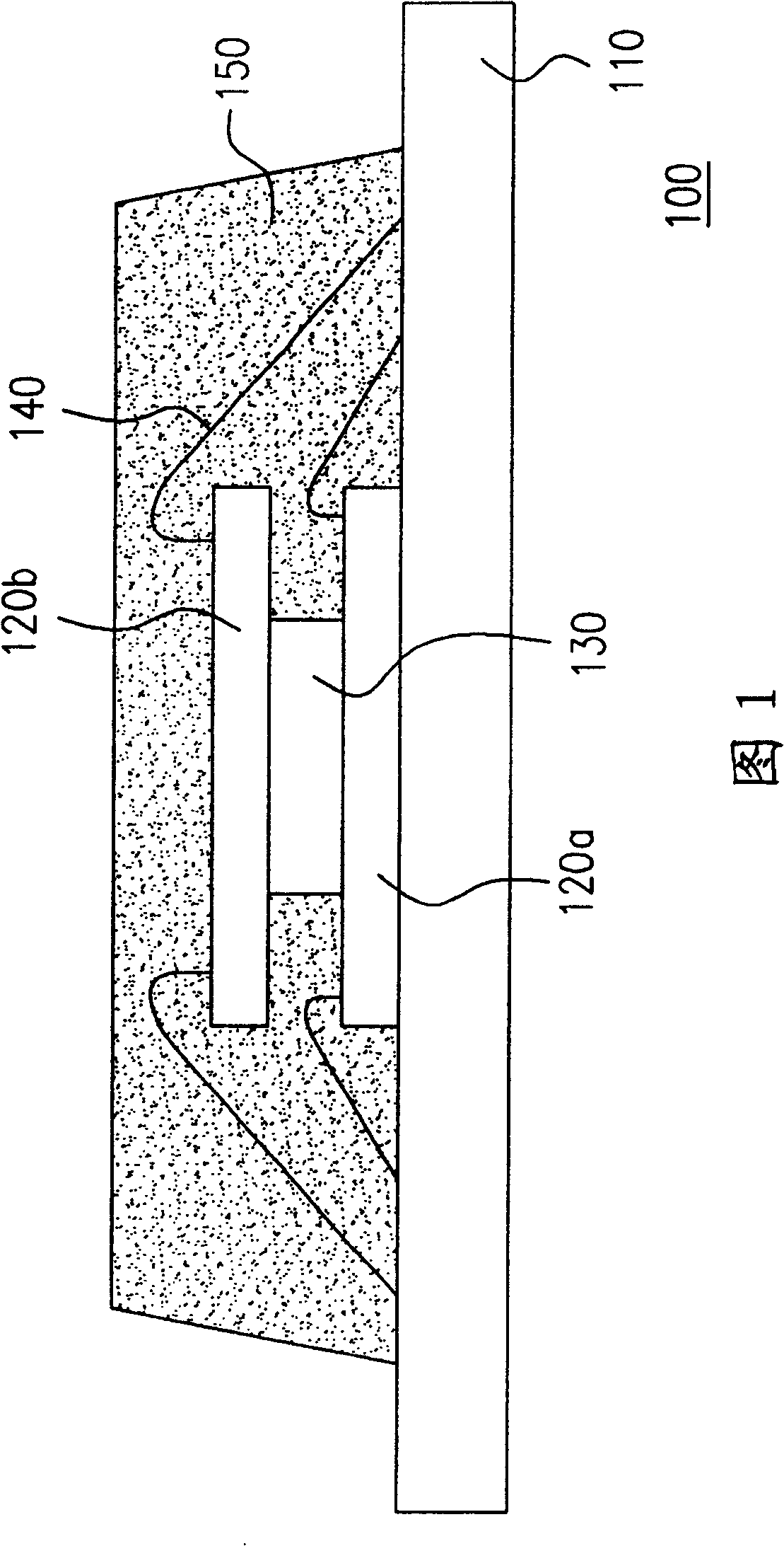 Stack type chip packaging structure, chip packaging body and manufacturing method