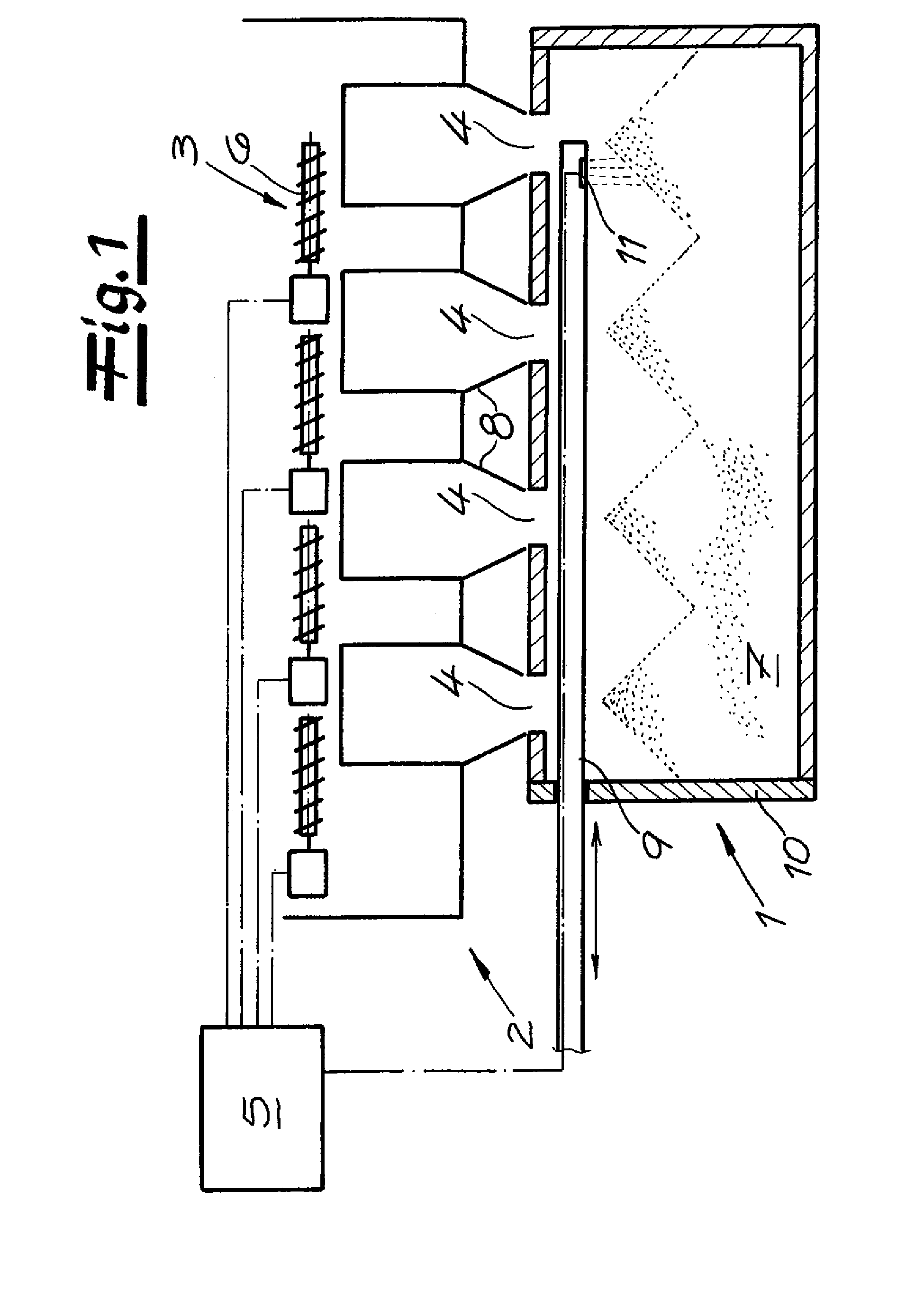 Leveling apparatus for and method of filling an oven chamber of a coke-oven battery