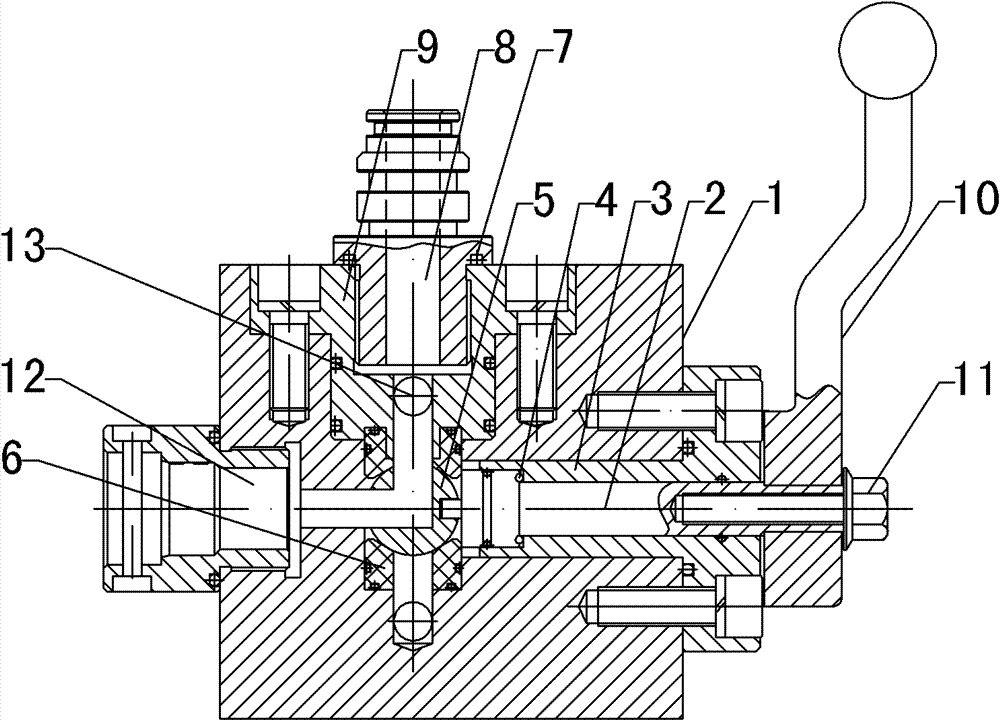 High-pressure stop/ pollution discharge ball core valve