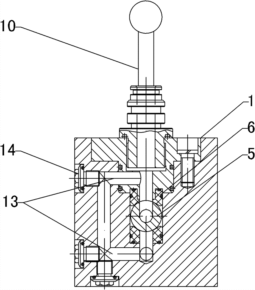 High-pressure stop/ pollution discharge ball core valve