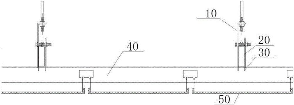 Roof suspended ceiling assembly