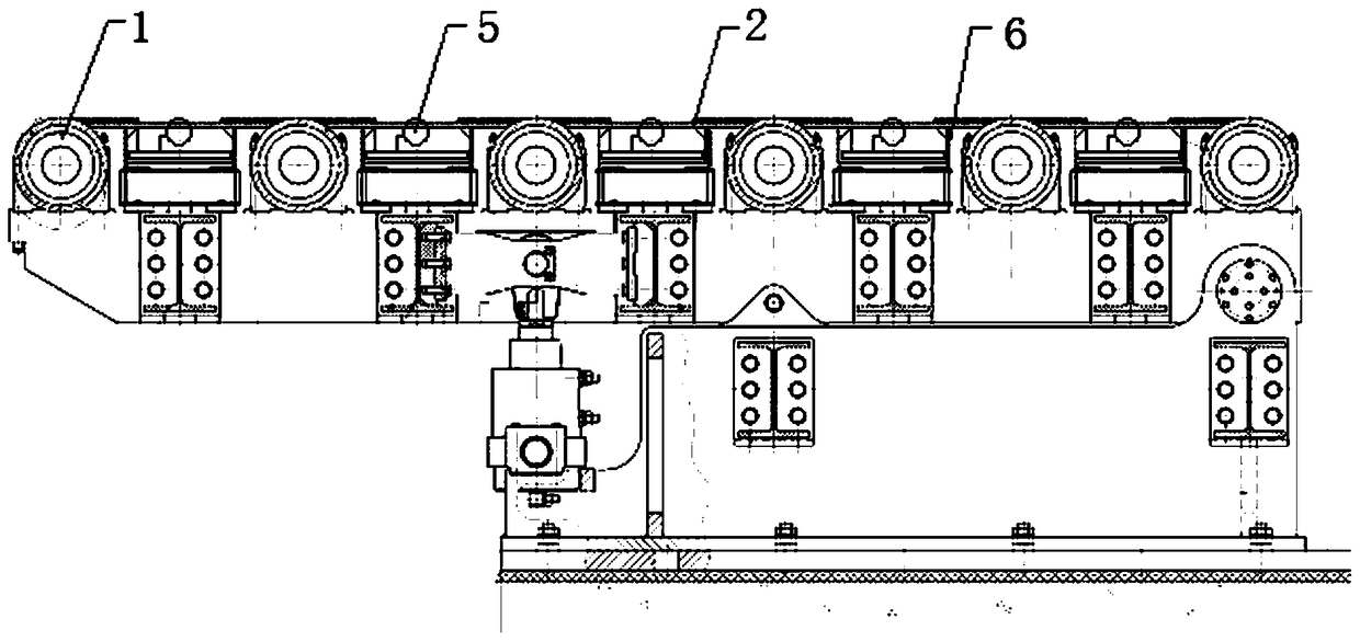 A method to ensure that the deformed steel plate smoothly passes through the swinging roller table of the cutting head shear