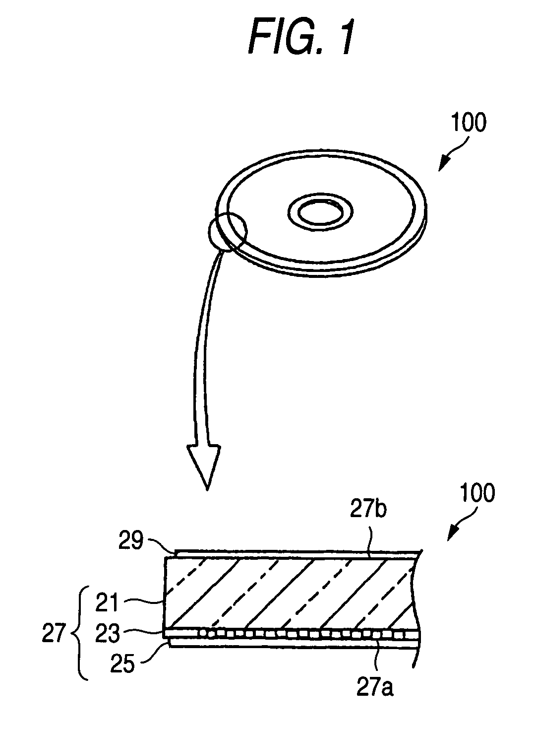 Optical disk, thin plastic sheet, and method for affixing display sheet to disk substrate