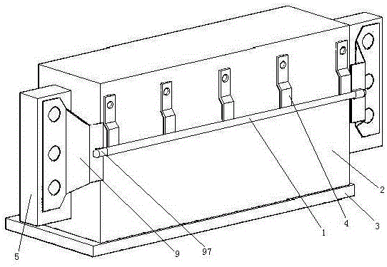 Anti-rollover structure of automobile power battery pack