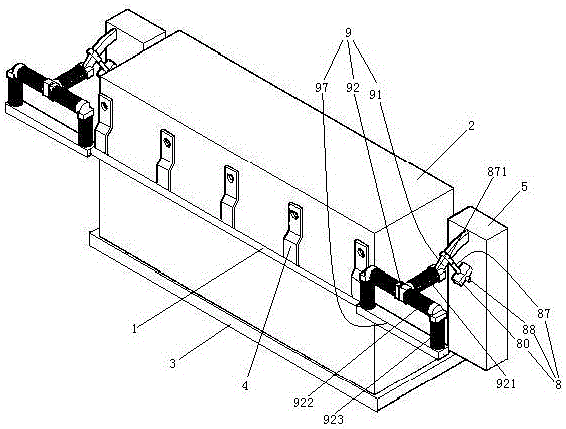 Anti-rollover structure of automobile power battery pack