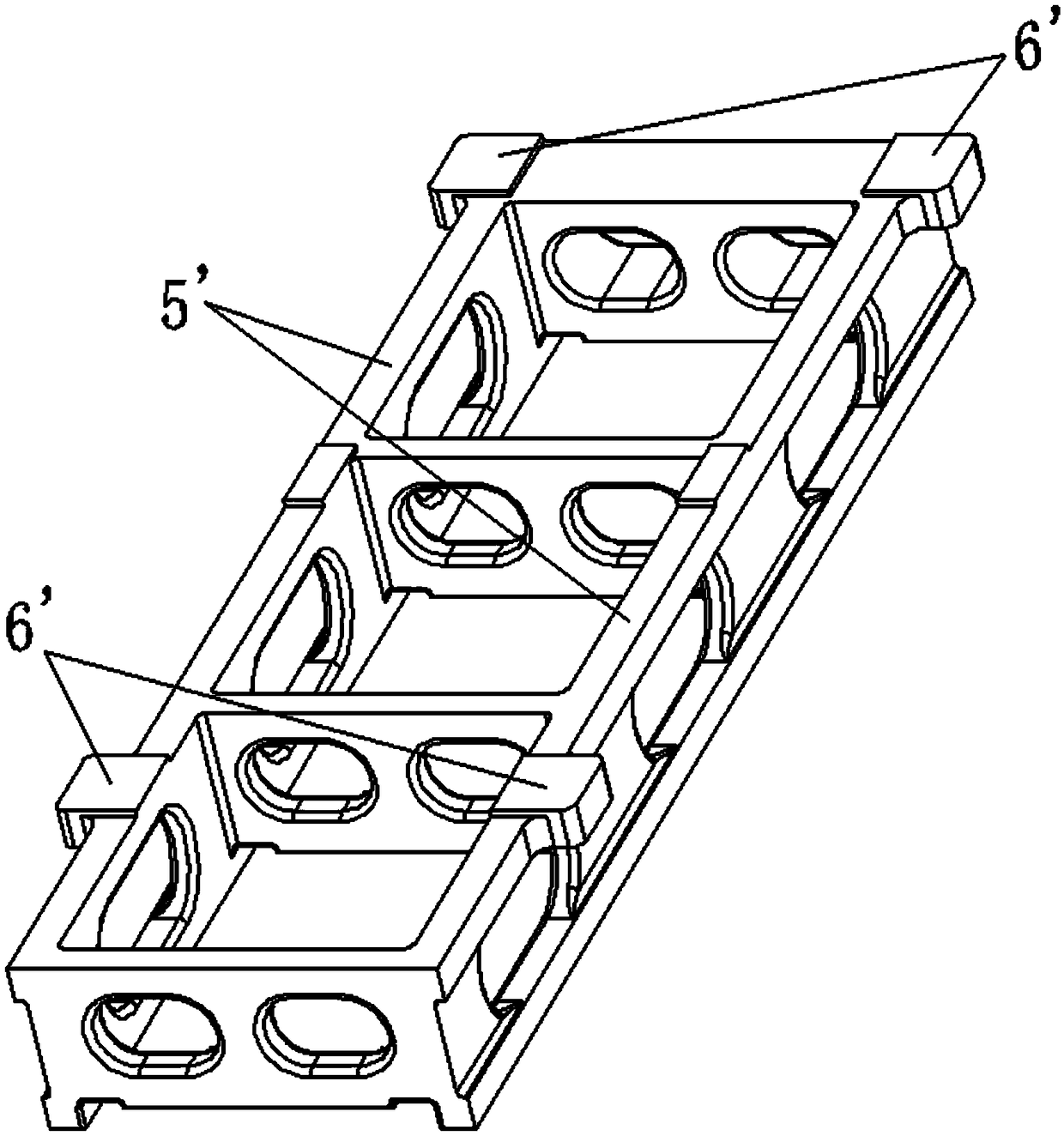 One-casting-multiple-yielding casting method of thin-walled framework castings