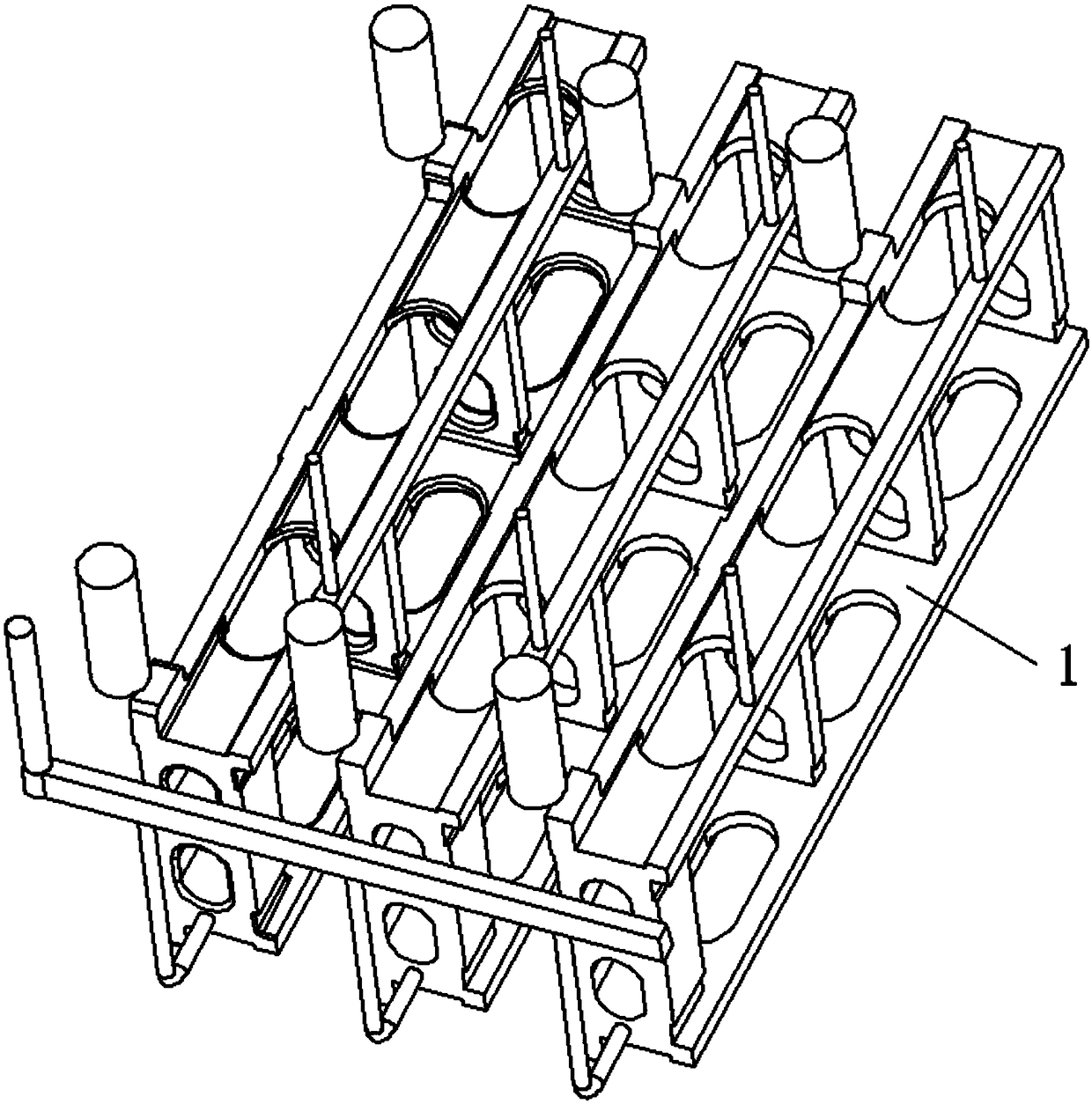 One-casting-multiple-yielding casting method of thin-walled framework castings