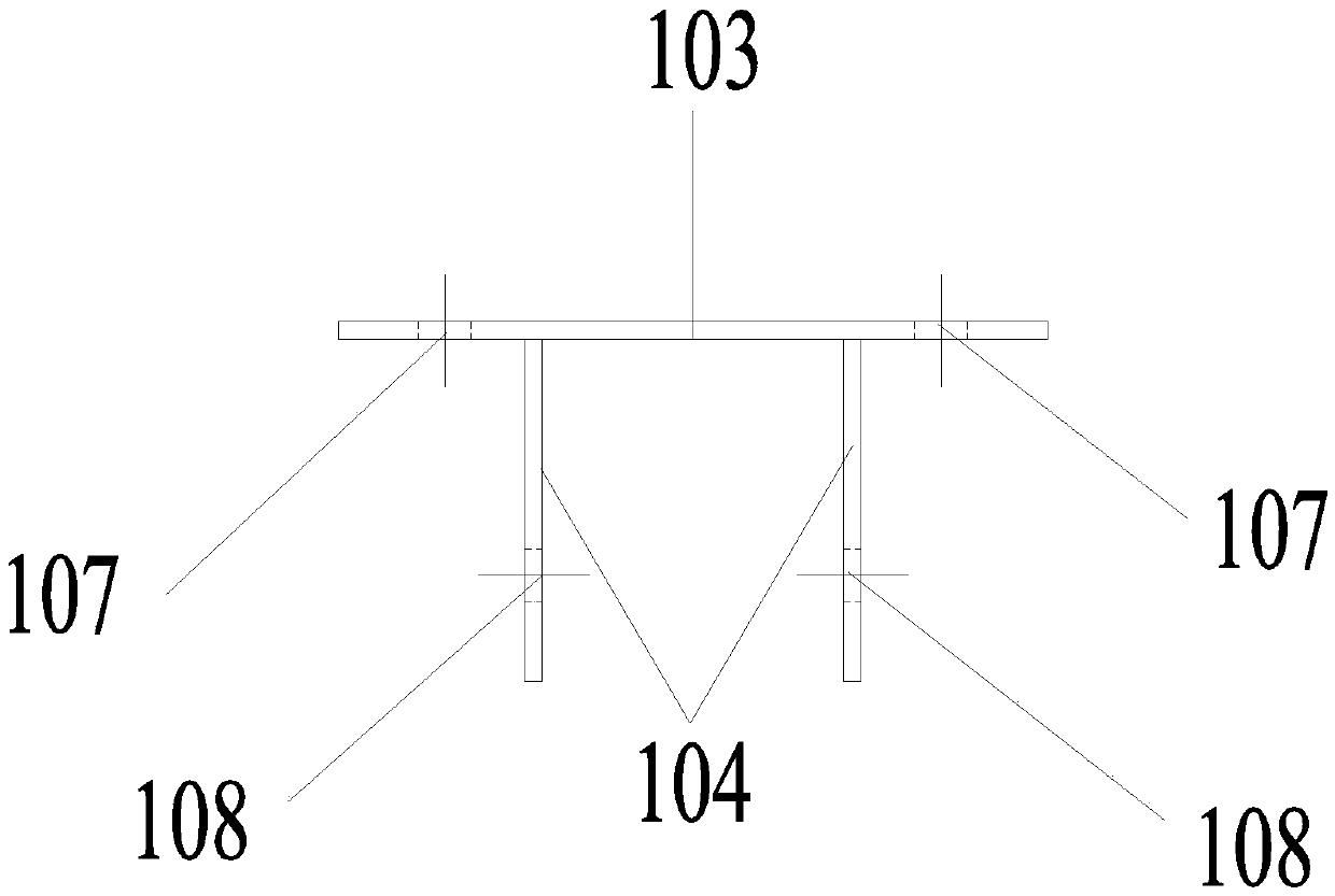 High-voltage cable holder structure of cable tunnel and cable fixing structure of high-voltage cable holder structure