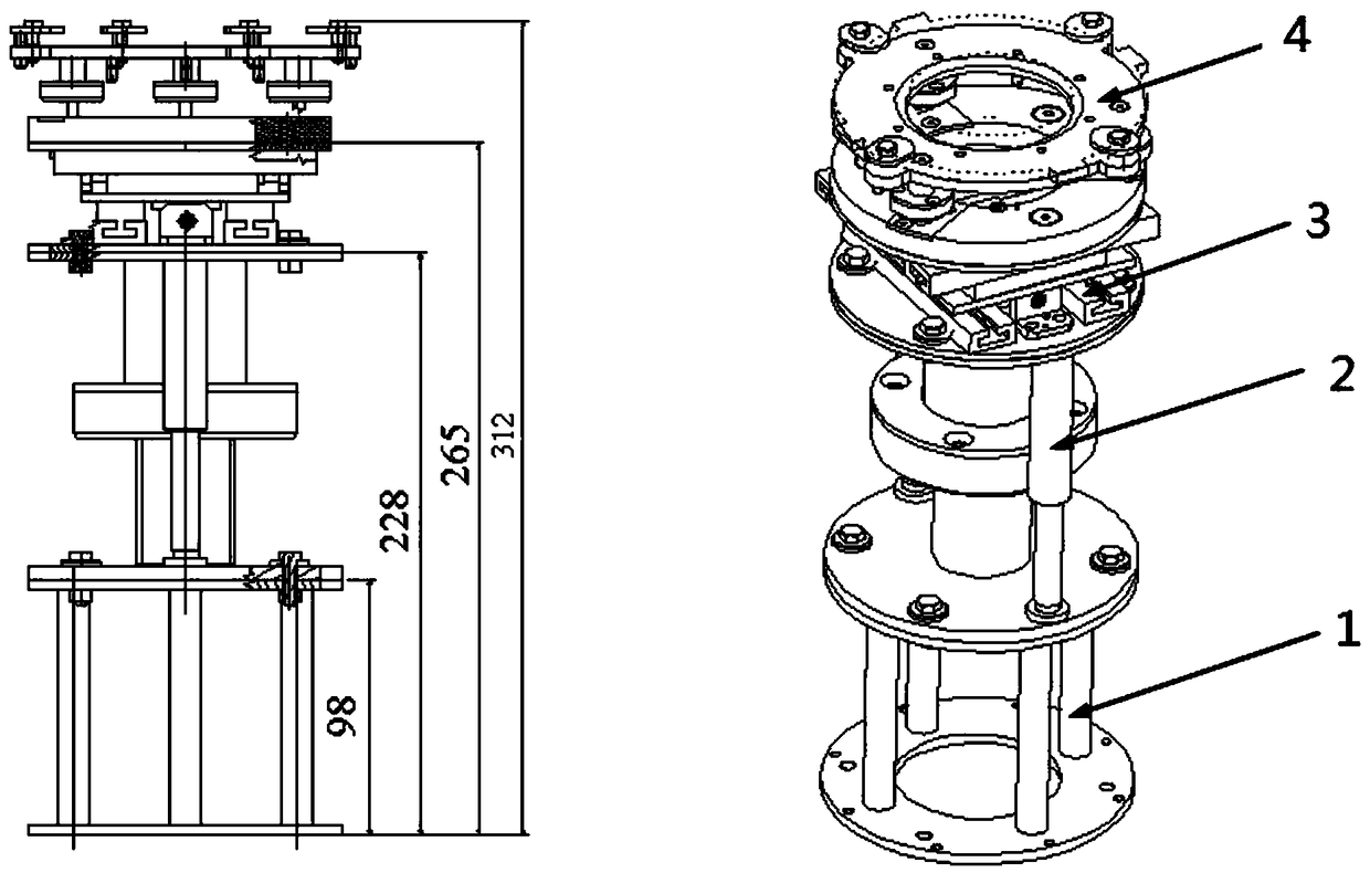 Device and method for adjusting and positioning reflector antenna