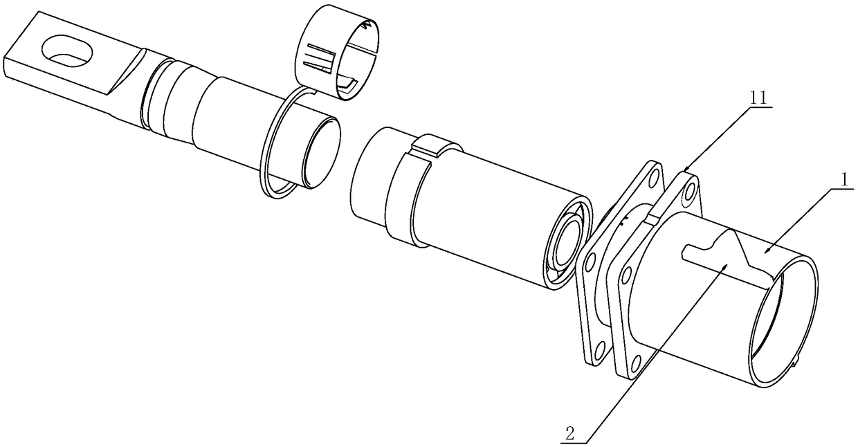 Female connectors, male connectors and high-voltage and high-current electrical connectors