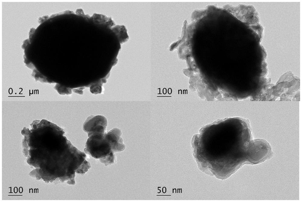 Iron/polydopamine/carbon composite catalyst with double properties of reduction and oxidation as well as preparation method and application of iron/polydopamine/carbon composite catalyst