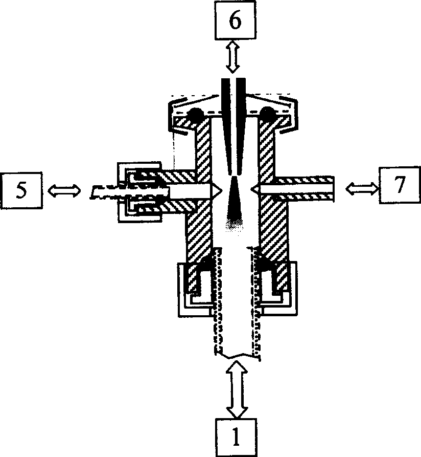 Production of multifunctional gas-phase depositer and solid oxide fuel single cell