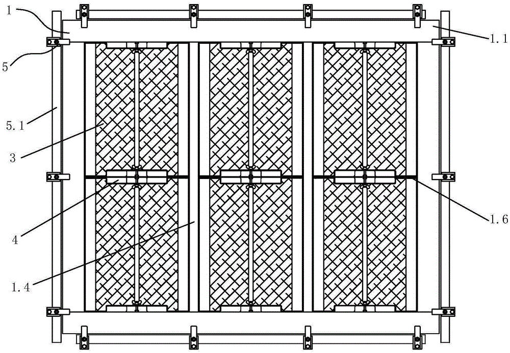 Antiseismic prefilter framed bent in V-shaped arrangement