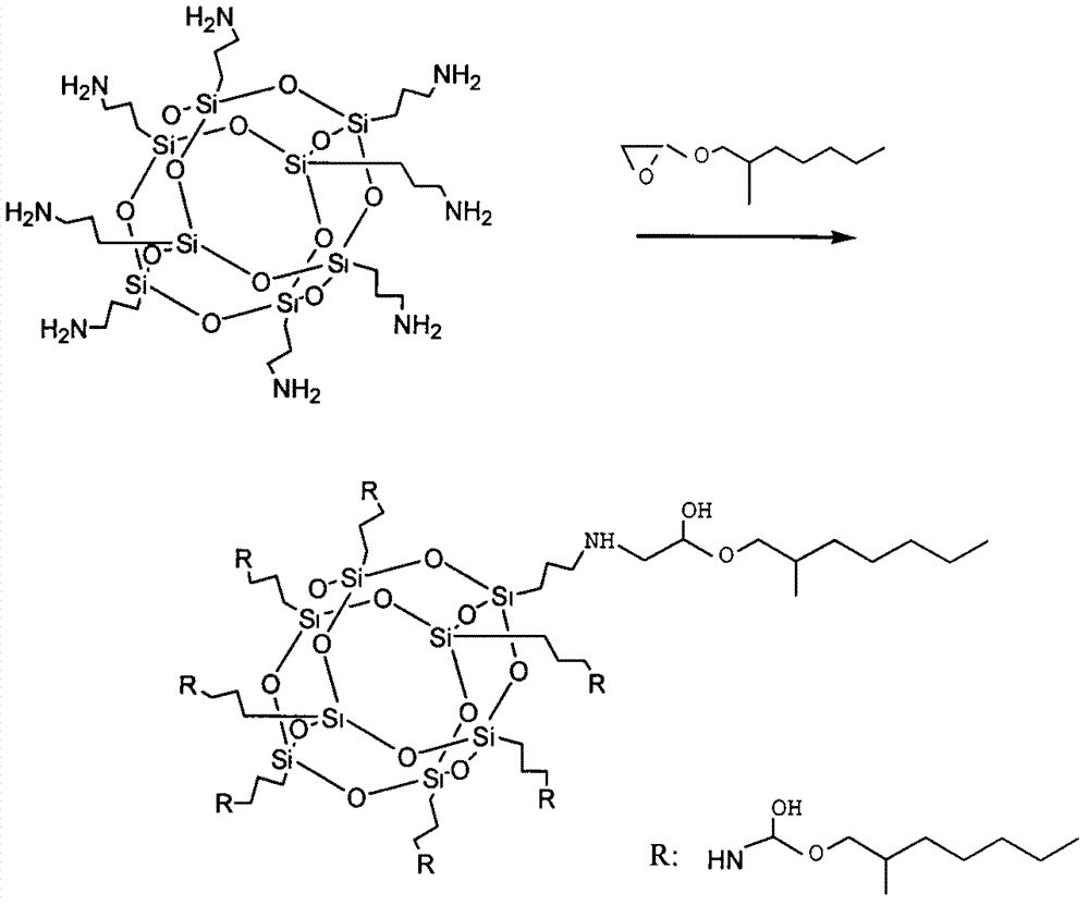 Preparation and applications of novel alkyl cage silsesquioxane nanometer hybrid