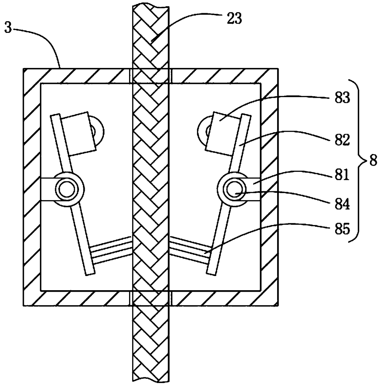 Safety protection method of mining lifting cage