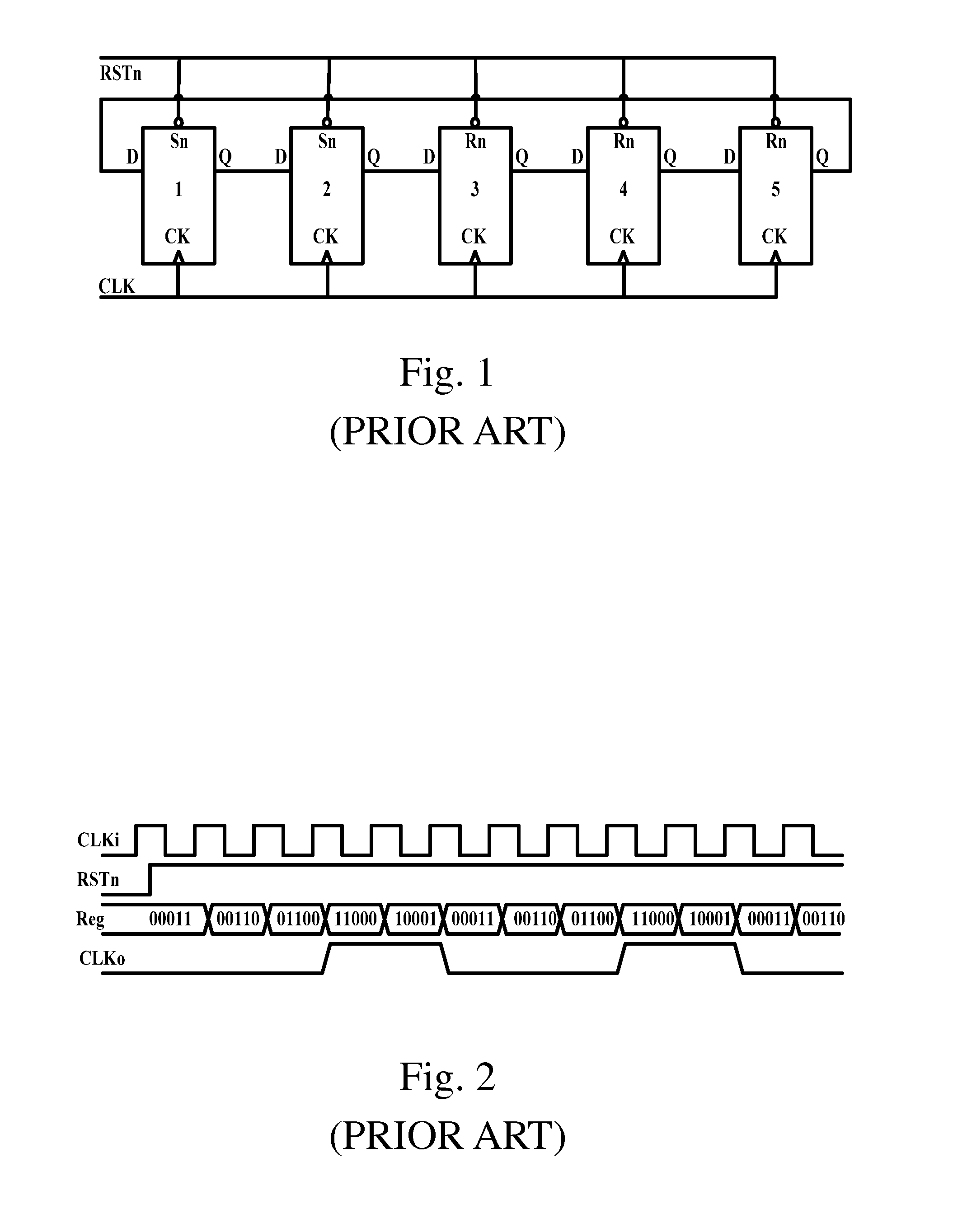 Shift frequency demultiplier with automatic reset function