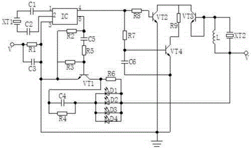 Sign pen emission circuit of infrared electronic white board