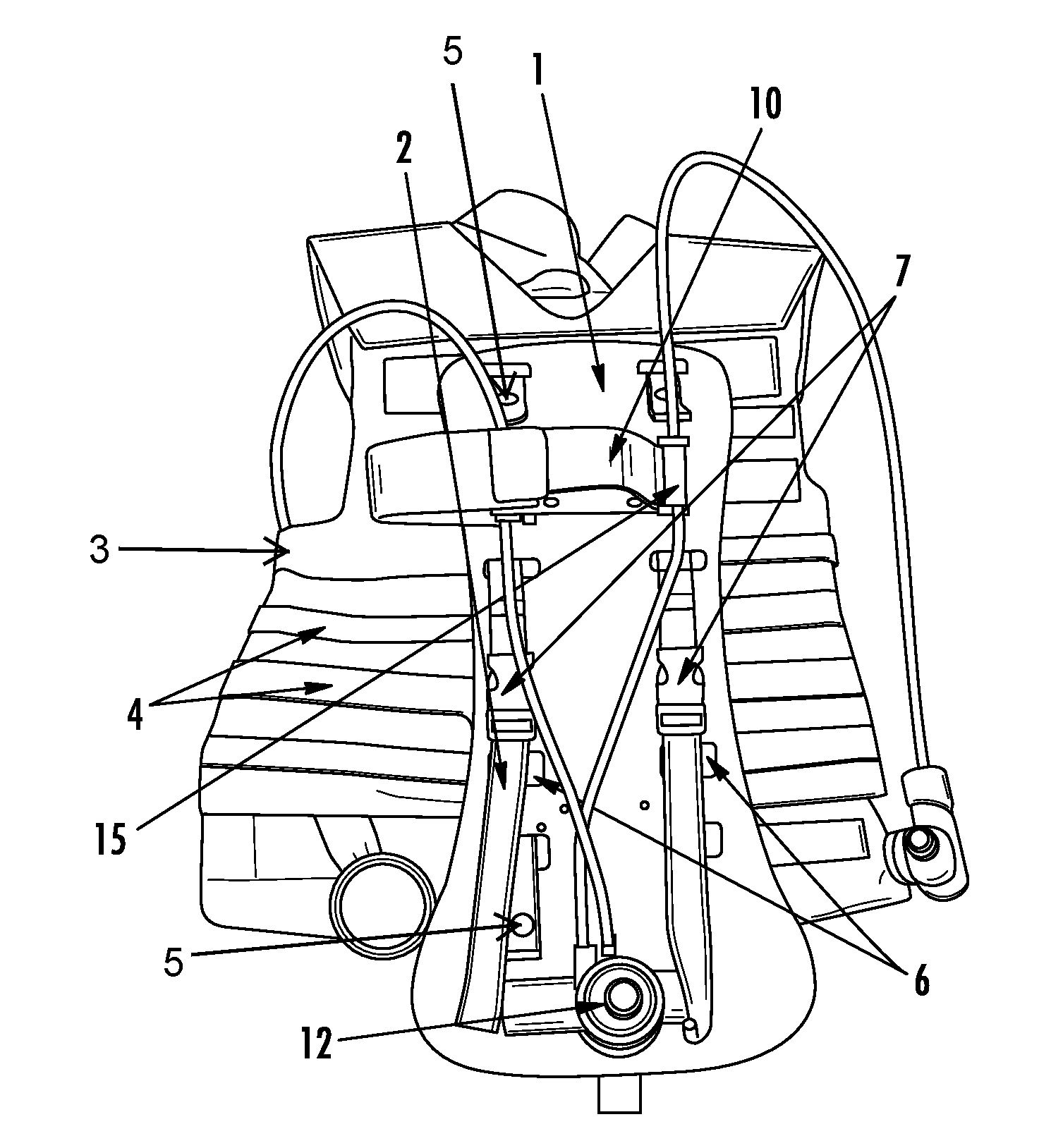 Carrying plate for breathing apparatus