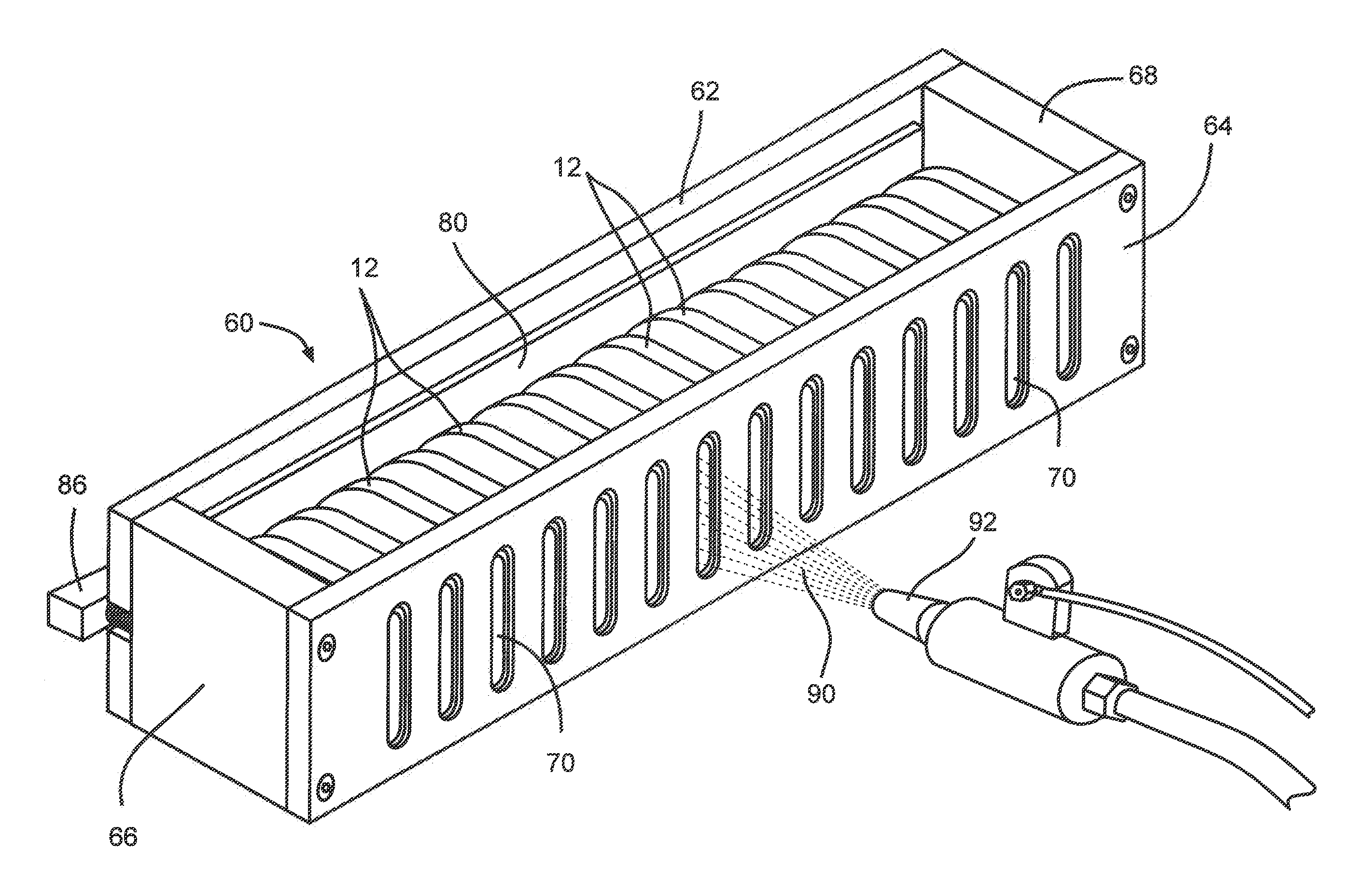 Mechanical conditioning by bead blasting lithium iodine cell case