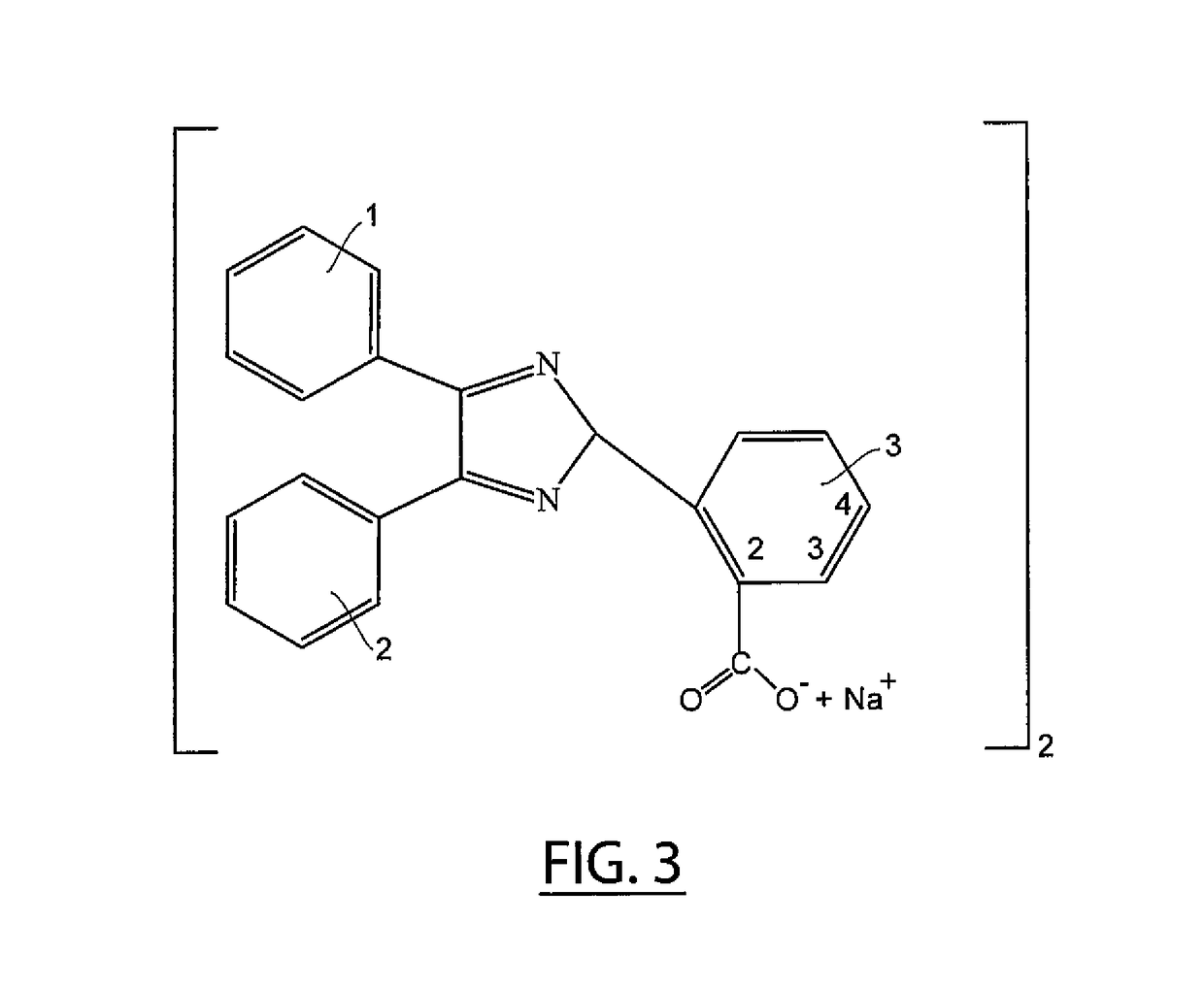 Method and apparatus for synthesizing a water-soluble hexaaryl biimidazole